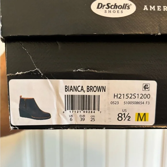 NWT Dr Scholl's Bianca Wedge Bootie - Chocolate Brown - Size 8.5 - Picture 2 of 11